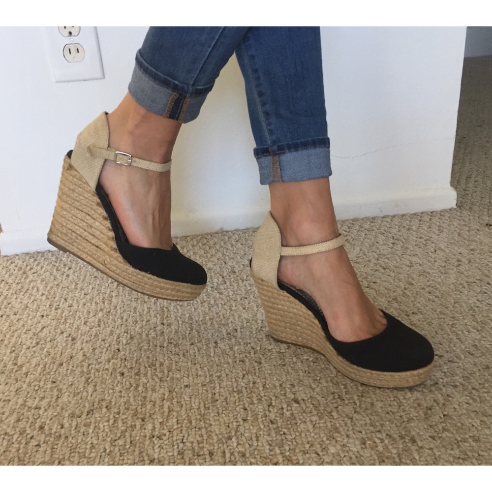 Black summer espadrilles
